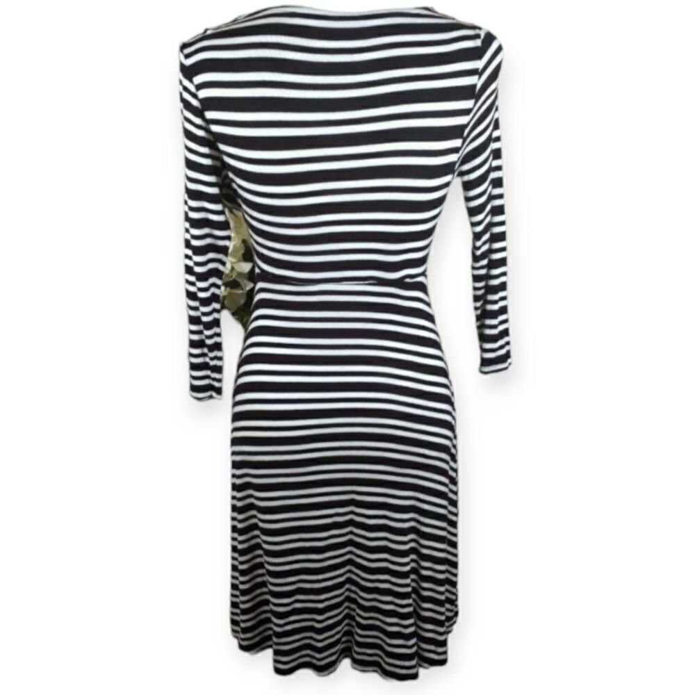 MOTHERHOOD NURSING BLACK & WHITE STRIPE DRESS SZ.XS EUC. - Picture 6 of 7